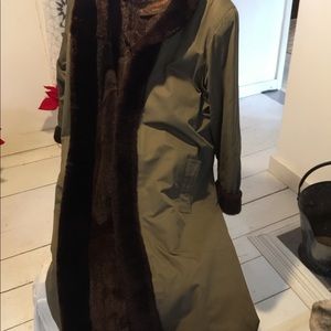 Yves Saint Laurent Vintage fur lined trench coat